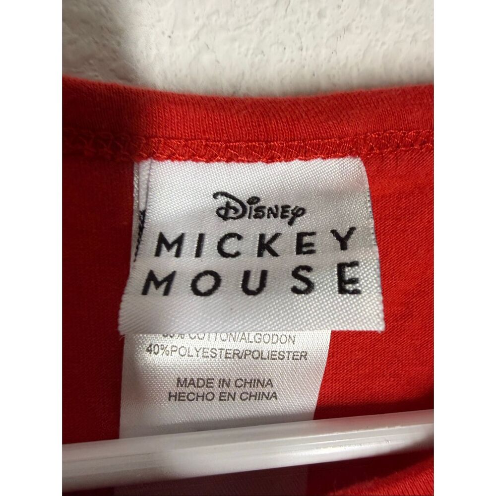 Disney Mickey Mouse Kids XL Red Tank Top Patriotic USA Graphic Sleeveless Shirt - Picture 2 of 7